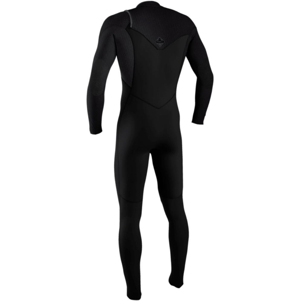 2026 O'Neill Junior Hyperfreak 3/2mm+ Chest Zip Wetsuit 5350 - Black / Tempered Steel / Tempered Steel